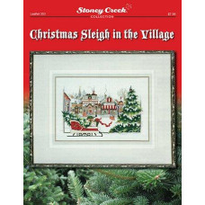 LFT353 Stoney Creek Схема для вишивки рахунковим хрестиком - Christmas Sleigh in the Village, папір