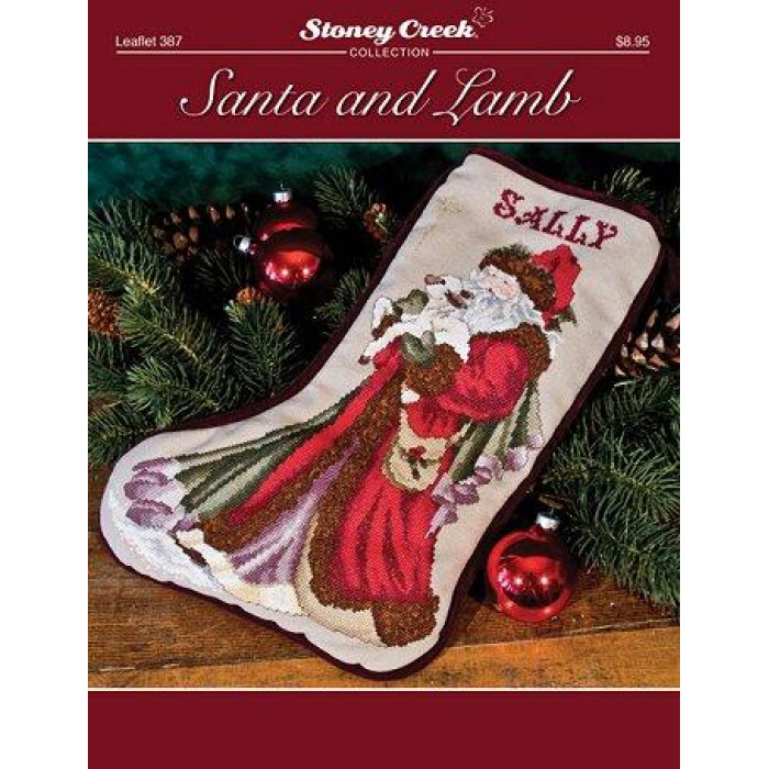 LFT387 Stoney Creek Схема для вишивки рахунковим хрестиком - Santa and Lamb, папір