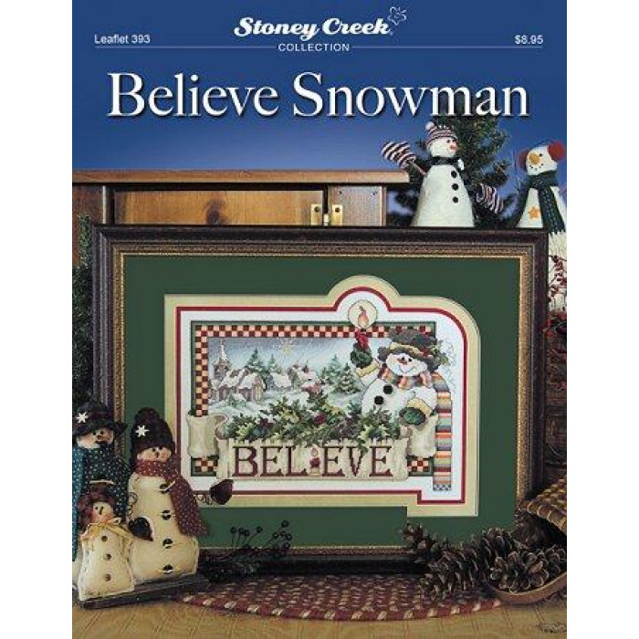 LFT393 Stoney Creek Схема для вишивки рахунковим хрестиком - Believe Snowman, папір
