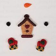 LFT476BP Stoney Creek Комплект ґудзиків Button Pack- Woodland Critters & Snowman Stocking