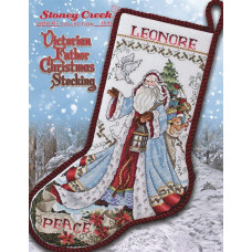 LFT487 Stoney Creek Схема для вишивки рахунковим хрестиком - Victorian Father Christmas Stocking, папір