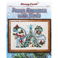 LFT516 Stoney Creek Схема для вишивки рахунковим хрестиком - Peace Snowman with Birds, папір