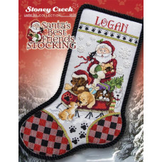 LFT563 Stoney Creek Схема для вишивки рахунковим хрестиком - Santa's Best Friends Stocking, папір
