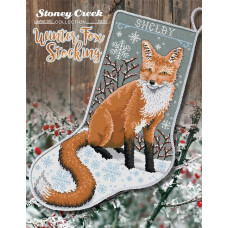 LFT580 Stoney Creek Схема для вишивки рахунковим хрестиком - Winter Fox Stocking, папір