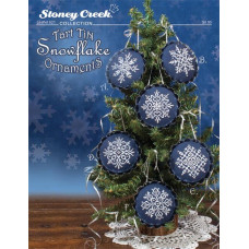 LFT621 Stoney Creek Паперова схема для вишивки рахунковим хрестиком - Tart Tin Snowflake Ornaments
