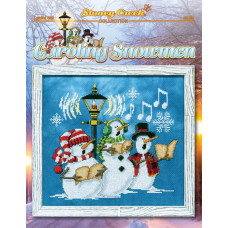 LFT639 Stoney Creek Паперова схема для вишивки рахунковим хрестиком - Caroling Snowmen