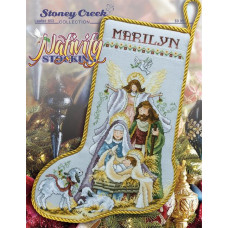 LFT653 Stoney Creek Паперова схема для вишивки рахунковим хрестиком - Nativity Stocking