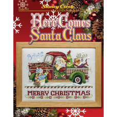 LFT662 Stoney Creek Паперова схема для вишивки рахунковим хрестиком - Here Comes Santa Claus