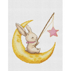 ЛВ-163 Леля Набір для вишивки рахунковим хрестиком - Моя Зіронька рожева, 30x25 см, Murano 32 ct