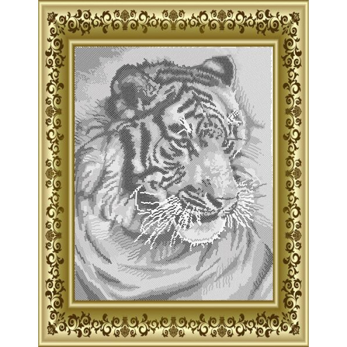 ЛВТ-7 Білий тигр. Княгиня Ольга. Схема на тканині для вишивання бісером