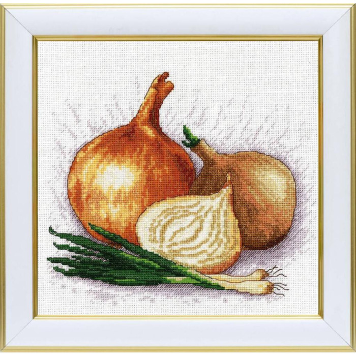 М-0384 VDV Набір для вишивки рахунковим хрестиком - Цибуля 20x20 см, Aida 16