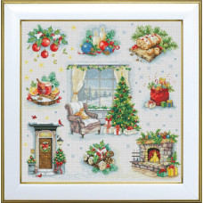 М-0385 VDV Набір для вишивки рахунковим хрестиком - Магія Різдва 38x38 см, Aida 16
