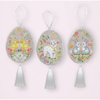 М-0322 Ведмедики, 10х13.5 см, 2 шт. Іграшки. ВДВ. Набір для вишивки хрестиком на Aida 16