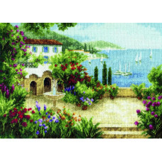 М-558 Чарівна Мить Набір для вишивки рахунковим хрестиком - Подих літа 26,5x19 см, Aida 16 ct