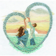 М-562 Чарівна Мить Набір для вишивки рахунковим хрестиком - Ти-мій горизонт 18x18 см, Aida 16 М-562 Чарівна Мить Набір для вишивки рахунковим хрестиком - Ти-мій горизонт 18x18 см, Aida 16