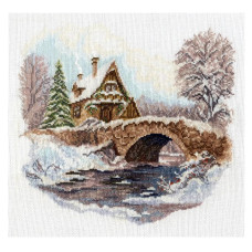 М-563 Чарівна Мить Набір для вишивки рахунковим хрестиком - Тепло крізь іній 23x23 см, Aida 16 М-563 Чарівна Мить Набір для вишивки рахунковим хрестиком - Тепло крізь іній 23x23 см, Aida 16