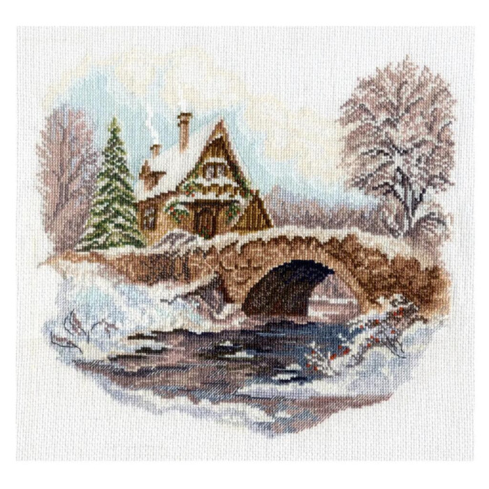 М-563 Чарівна Мить Набір для вишивки рахунковим хрестиком - Тепло крізь іній 23x23 см, Aida 16 М-563 Чарівна Мить Набір для вишивки рахунковим хрестиком - Тепло крізь іній 23x23 см, Aida 16