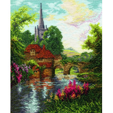 М-567 Чарівна Мить Набір для вишивки рахунковим хрестиком - Шепіт річки 19,5x24 см, Aida 16 ct