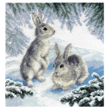 М-576 Чарівна Мить Набір для вишивки рахунковим хрестиком - Лісова пара 17,5x18,5 см, Aida 16 ct М-576 Чарівна Мить Набір для вишивки рахунковим хрестиком - Лісова пара 17,5x18,5 см, Aida 16 ct