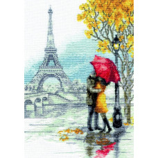 М-581 Чарівна Мить Набір для вишивки рахунковим хрестиком - Місто закоханих 17,5x24,5  см, Aida 16 ct
