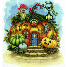 М-584 Чарівна Мить Набір для вишивки рахунковим хрестиком - Казковий гарбуз 22x24,5 см, Aida 16 ct