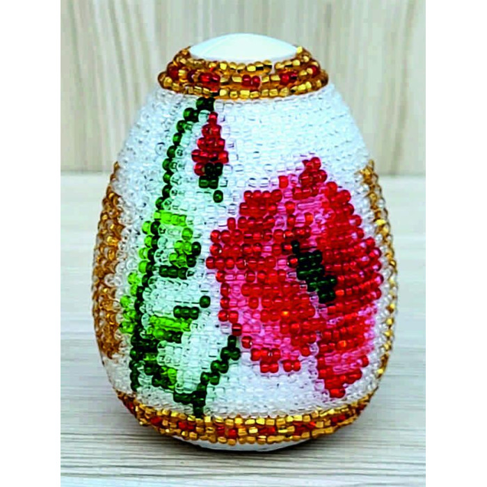 М107 Butterfly Набір для вишивки бісером на пластику - Іграшка Писанка Мак 7х5,5х5,5 см