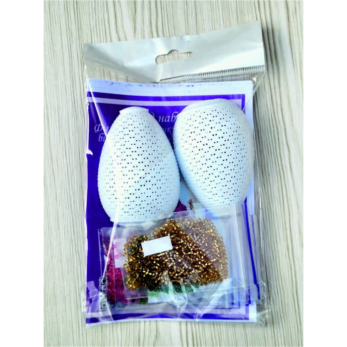 М107 Butterfly Набір для вишивки бісером на пластику - Іграшка Писанка Мак 7х5,5х5,5 см