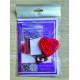 М310 Butterfly Набір для вишивки бісером на пластику - Іграшка Серце 5,5x5x1,5 см (колір червоний)