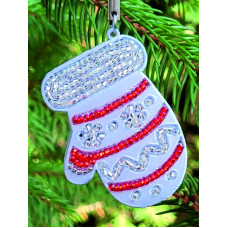 М314 Butterfly Набір для вишивки бісером на пластику - Іграшка Рукавичка 5,5x4,5x1,5 см