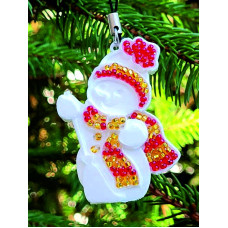 М316 Butterfly Набір для вишивки бісером на пластику - Іграшка Сніговик 5,5x4x1,5 см