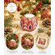 М401 Butterfly Набір для вишивки бісером на пластику - Новорічна кулька Зимове сяйво. Рубін, 5x3 см