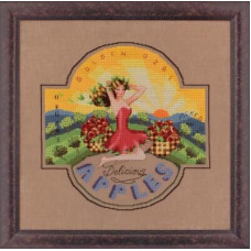 MD118 Mirabilia Designs Схема для вишивки рахунковим хрестиком - Золота дівчина Golden Girl Apples 36x36 см, папір