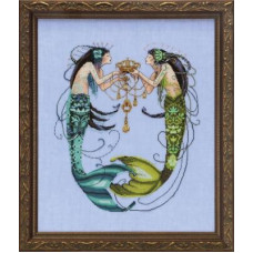 MD141 Mirabilia Designs Схема для вишивки рахунковим хрестиком - Русалочки-близнята The Twin Mermaids 38x44 см, папір