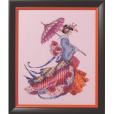 MD153 Mirabilia Designs Схема для вишивки рахунковим хрестиком - Вишня в цвіту Miss Cherry Blossom 30x38 см, папір