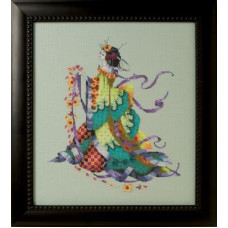 MD170 Mirabilia Designs Схема для вишивки рахунковим хрестиком - Міс Танцююча квітка Miss Dancing Flower 32x37 см, папір