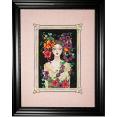 MD186 Mirabilia Designs Схема для вишивки рахунковим хрестиком - Камілла в цвіту Camille in Bloom 19x27 см, папір