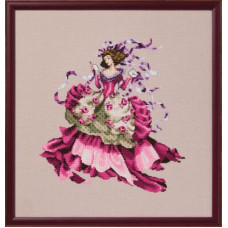 MD194 Mirabilia Designs Схема для вишивки рахунковим хрестиком - Краса в рожевому Pretty in Pink 29x31 см, папір