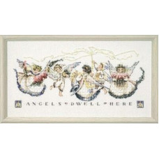 MD25 Mirabilia Designs Схема для вишивки рахунковим хрестиком - Проголошення ангела Angel Proclamation 66x29 см, папір