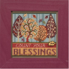 MH141725 Mill Hill Набір для вишивки рахунковим хрестиком + бісером - Blessings 13x13 см, перфорований папір
