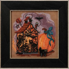 MH142022 Mill Hill Набір для вишивки рахунковим хрестиком + бісером - Ліхтар з привидами Haunted Lantern 13x13 см, перфорований папір