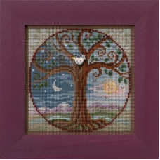 MH142023 Mill Hill Набір для вишивки рахунковим хрестиком + бісером - Дерево життя Tree of Life 13x13 см, перфорований папір