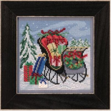 MH142034 Mill Hill Набір для вишивки рахунковим хрестиком + бісером - Спеціальна доставка Special Delivery 13x13 см, перфорований папір