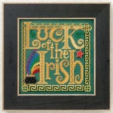 MH142105 Mill Hill Набір для вишивки рахунковим хрестиком + бісером - Ірландська удача Luck of the Irish 13x13 см, перфорований папір