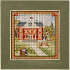 MH142423 Mill Hill Набір для вишивки рахунковим хрестиком + бісером - Вивчання книг Book Learning 13x13 см, перфорований папір