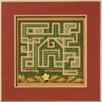 MH142526 Mill Hill Набір для вишивки рахунковим хрестиком + бісером - Кукурудзяний лабіринт Corn Maze 13x13 см, перфорований папір