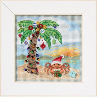 MH142531 Mill Hill Набір для вишивки рахунковим хрестиком + бісером - Піщані кігті Sandy Claws 13x13 см, перфорований папір