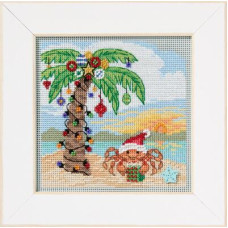 MH142531 Mill Hill Набір для вишивки рахунковим хрестиком + бісером - Піщані кігті Sandy Claws 13x13 см, перфорований папір