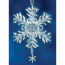 MH162306 Mill Hill Набір для вишивки рахунковим хрестиком + бісером - Іграшка Льодяний кристал Ice Crystal 6x8 см, перфорований папір