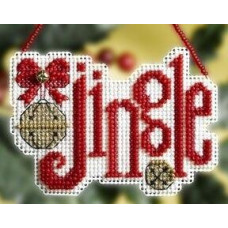 MH168302 Mill Hill Набір для вишивки рахунковим хрестиком + бісером - Джингл Jingle 9x6 см, перфорований папір