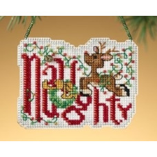 MH169301 Mill Hill Набір для вишивки рахунковим хрестиком + бісером - Іграшка Неслухняний Naughty 6x9 см, перфорований папір